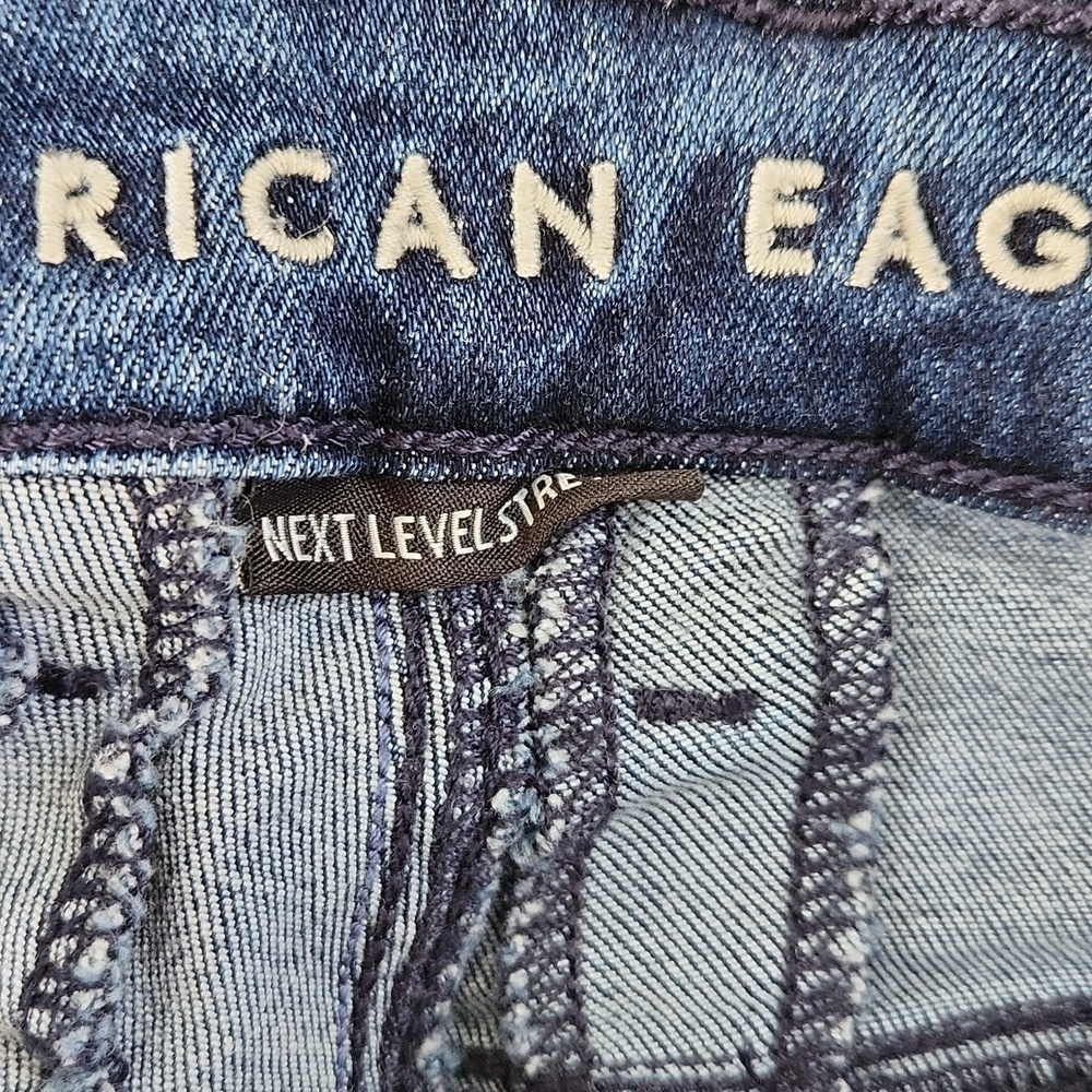 American Eagle Outfitters Women's Dark Festival Flare, Stretch Jeans, Size 4 - Picture 3 of 7